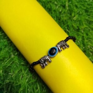 Black Elephant Devil Eye Handmade Bracelet-1