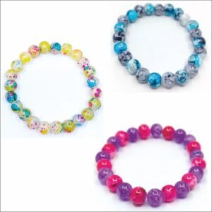 Crack Glass beads Multi Colors Bracelet